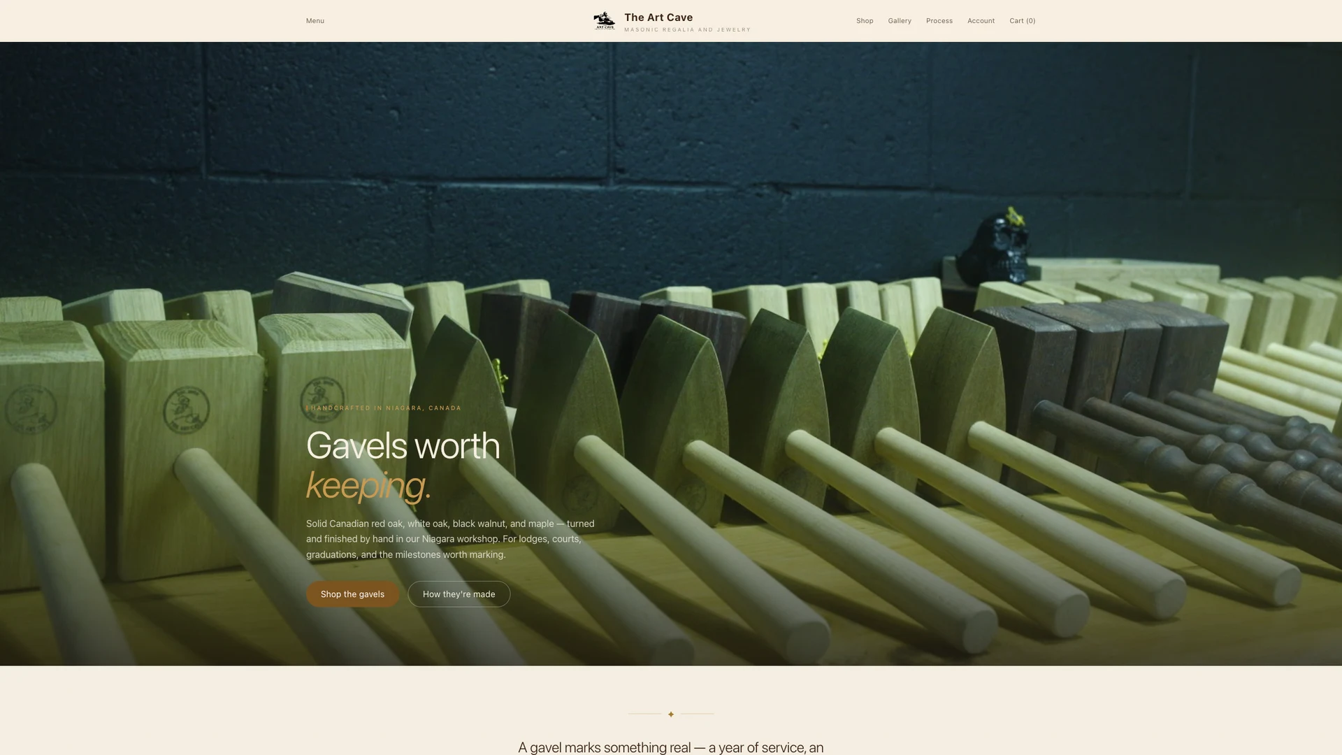 The Art Cave website